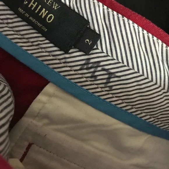 J. CREW Weathered Classic Twill Dark Red Chino SHORTS - Picture 8 of 8